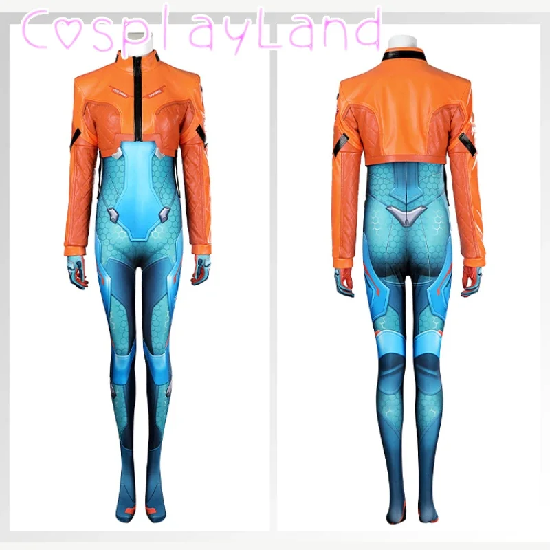 Spiel OW2 Juno Cosplay Kostüm Mantel Overall Outfit Komplettes Set Benutzerdefinierte Größe Halloween Weihnachten Roleplay Frauen Anzug Hohe Qualität