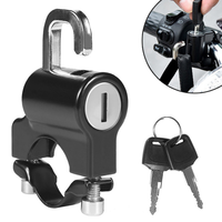 Anti-theft Helmet Lock  Handlebar Mount Motorcycle Electric Motorbike Universal Security Metal Lock 22mm-26mm with Keys Set