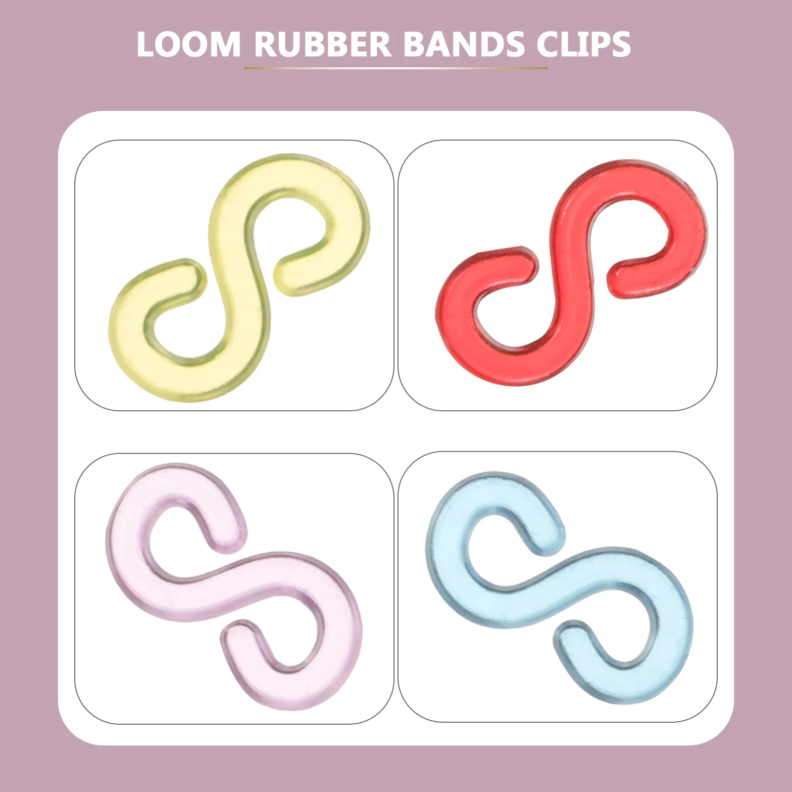 

1000Pcs Plastic Bracelets Clips S Connectors for Rubber Band DIY Jewelry Making Kit Compact Easy to Store Components