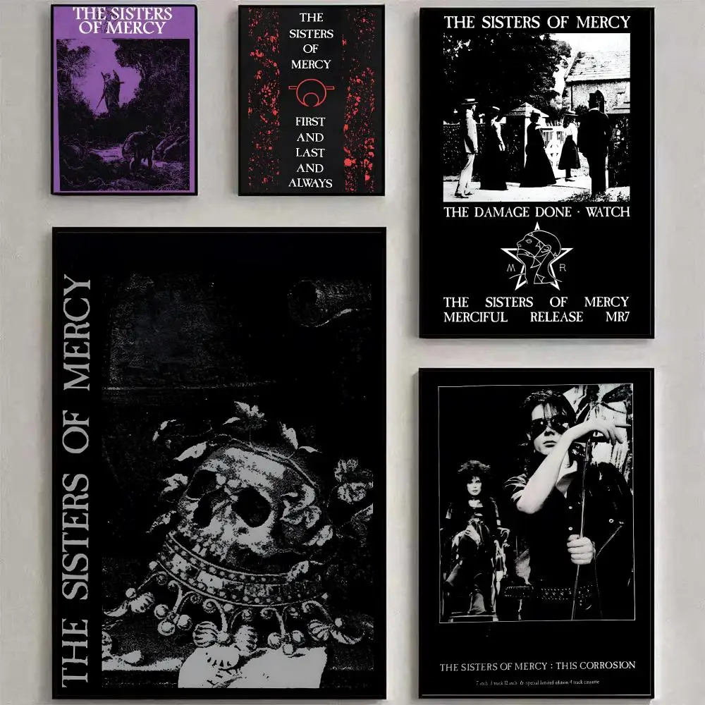The S-Sisters Of M-Mercy Band Poster Matte Peel And Stick Self Adhesive PVC Removable Waterproof Frameless Bedroom Living Room