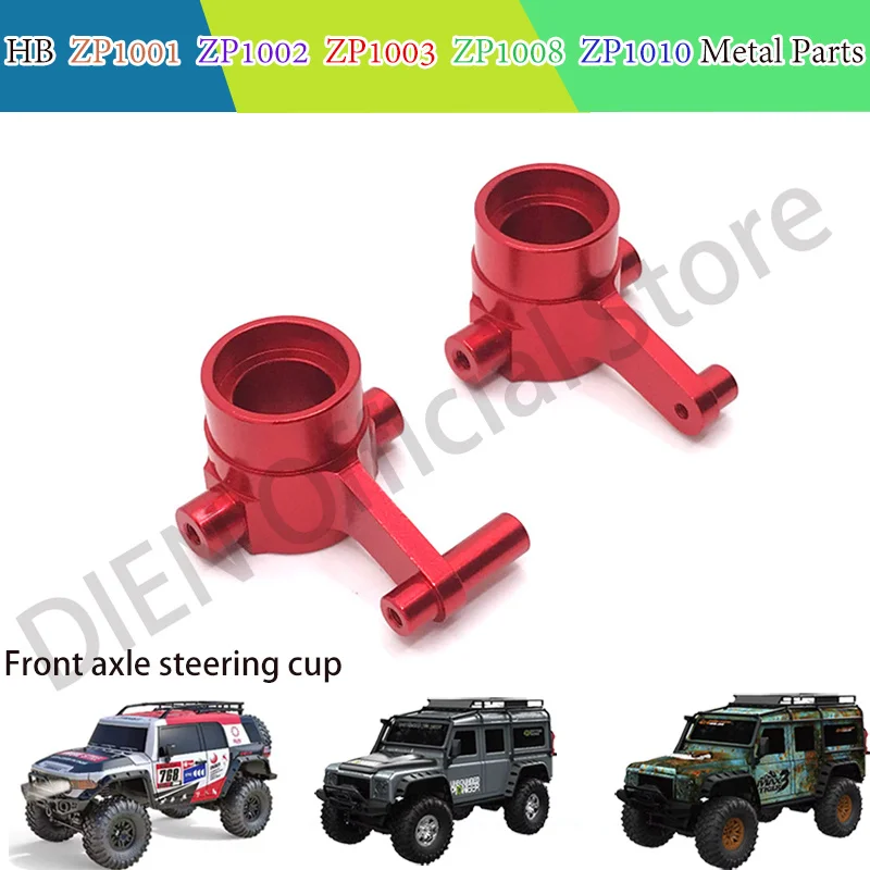 HB ZP1001 ZP1002 ZP1003 ZP1004 RC car spare parts Upgrade Metal front rear bumper Shock absorber steering cup gear pull rod Set1