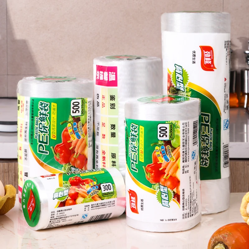 Torby do przechowywania świeżych żywności, torby do rolowania w supermarkecie, ręczne plastikowe torby kuchenne do przechowywania świeżości