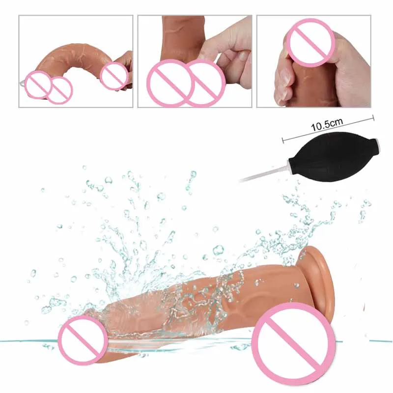 Penis Squirting Dildo Realistic Huge Ejaculating Dildos Adult Sex Toys for Women Couples Skin Feel Spray Water Penis Suction Cup