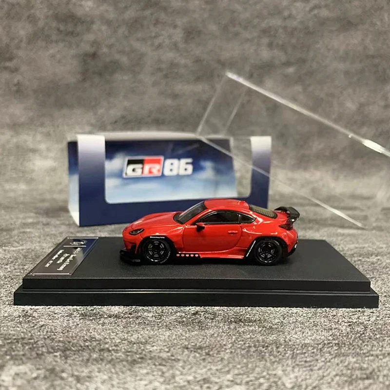 Fuji 1:64 Model mobil Pandem GR86 roket kelinci paduan Die-Cast kendaraan-merah