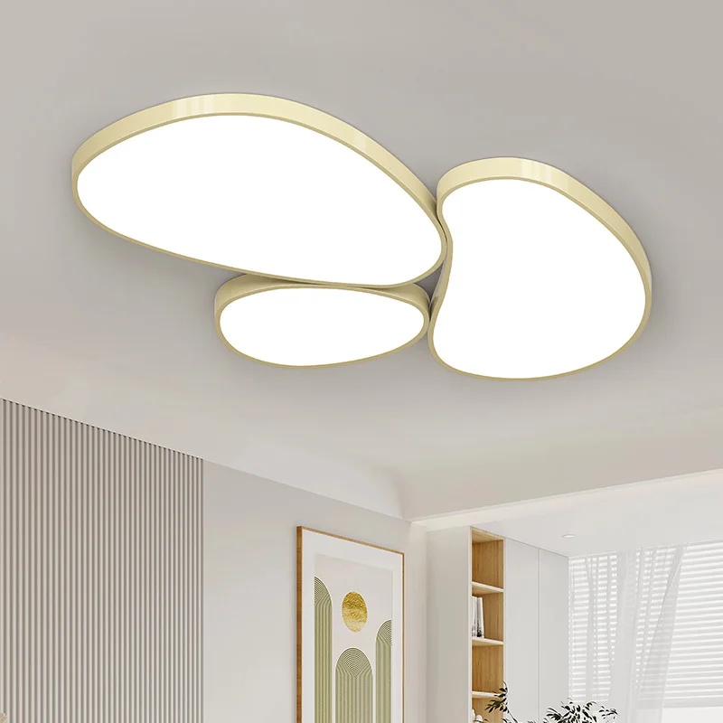 Pebble Eye Protection Living Room Chandeliers 2024 Full Spectrum Study Bedroom Ceiling Lamp Cream Style Minimalist Creative Lamp