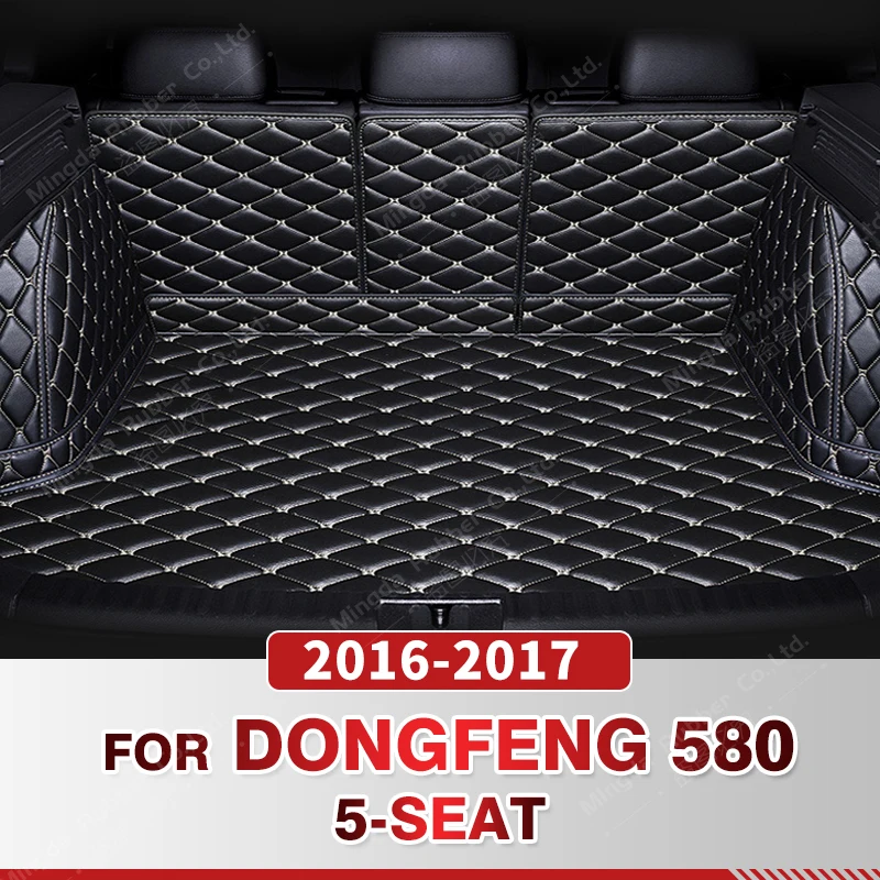 

Auto Full Coverage Trunk Mat For Dongfeng Scenery 580 5-Seat 2016 2017 Car Boot Cover Pad Interior Protector Accessories