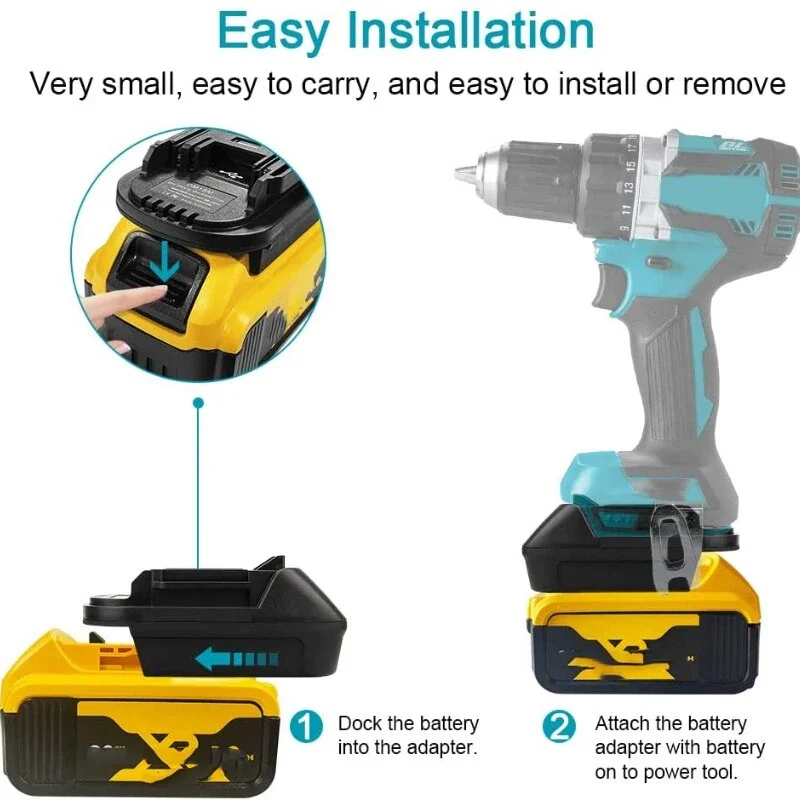 Imagem -06 - Power Tool Adapter Bs18mt Conversor para Bosch 18v Bateria Li-ion Makita Milwaukee Dewalt Ryobi Metabo Worx Devon Ferramenta