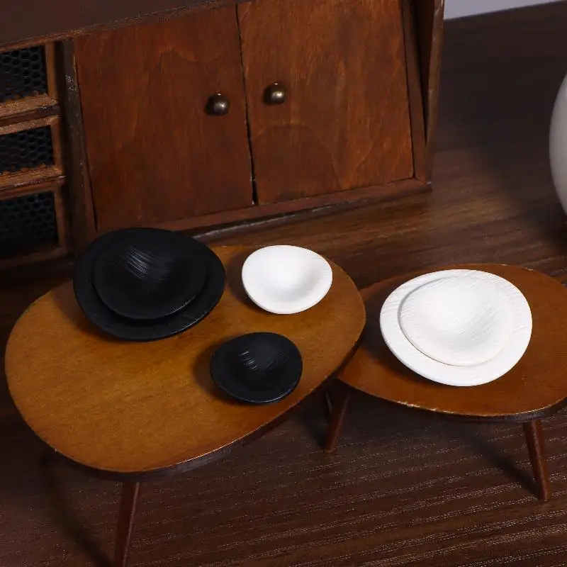 Conjunto de 3 Peças: Prato de Frutas em Miniatura 1:12 para Casa de Bonecas, Decoração de Cozinha em Miniatura, Acessórios para Micro Cenários de Casas de Bonecas