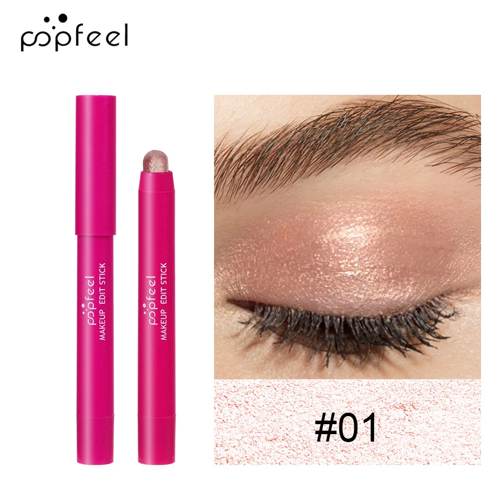 Best-Selling Popfeel Highlight Eye Shadow Stick Make Up Bold Colour Payoff Metallic Finish Chroma Crayon Eyeshadow Cosmetic New