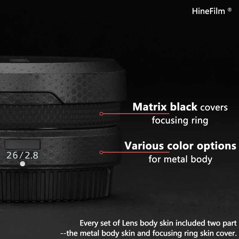Hinefilm Skin for Nikkor Z 26 f2.8 Lens Premium Decal Skin for NiKON Z 26mm f/2.8 Lens Protector Nikonz26f2.8 Protective Sticker - Image 2