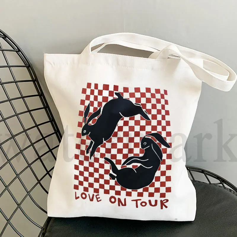 Sac fourre-tout en toile de style Harry Potter, sac à main imprimé Bad Bunny, sacs à main décontractés pour le shopping, album de musique, UN VERANO