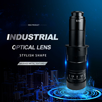 YIZHAN 130X 150X 180X Zoom C-Mount Lens Magnification Adjustable 25mm For Electron Video Microscope Accessories Monocular Camera