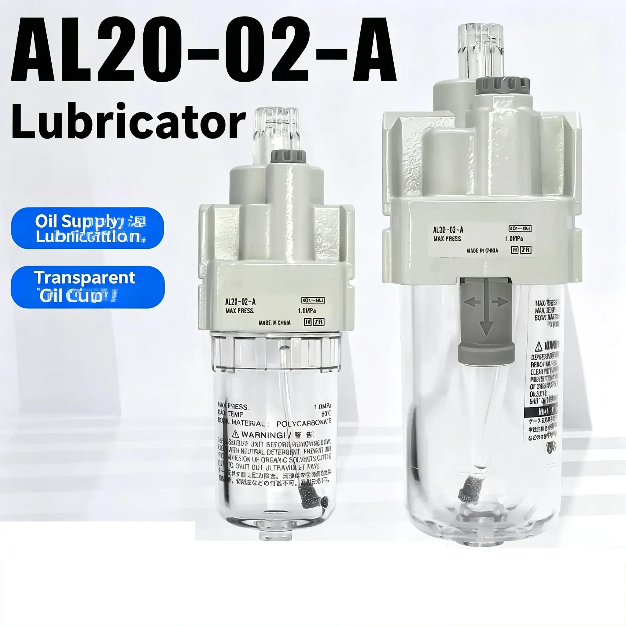 Lubricator AL20‑02‑A AL30‑03/02‑A AL40‑03/04/06‑A AL50‑06/10‑A