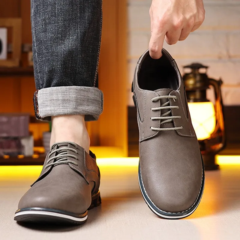 Men's Shoes Soft-Soled Lace-Up Casual Lightweight Daily Shoes Spring Autumn Outdoor Travel Shoes Big Size 50 51 52 53 54