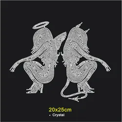 Angel Patch,Hotfix Transfer Jeans Rhinestones Stickers, Iron On Crystal Strass, Custom Decorative Sticker, Craft Applique