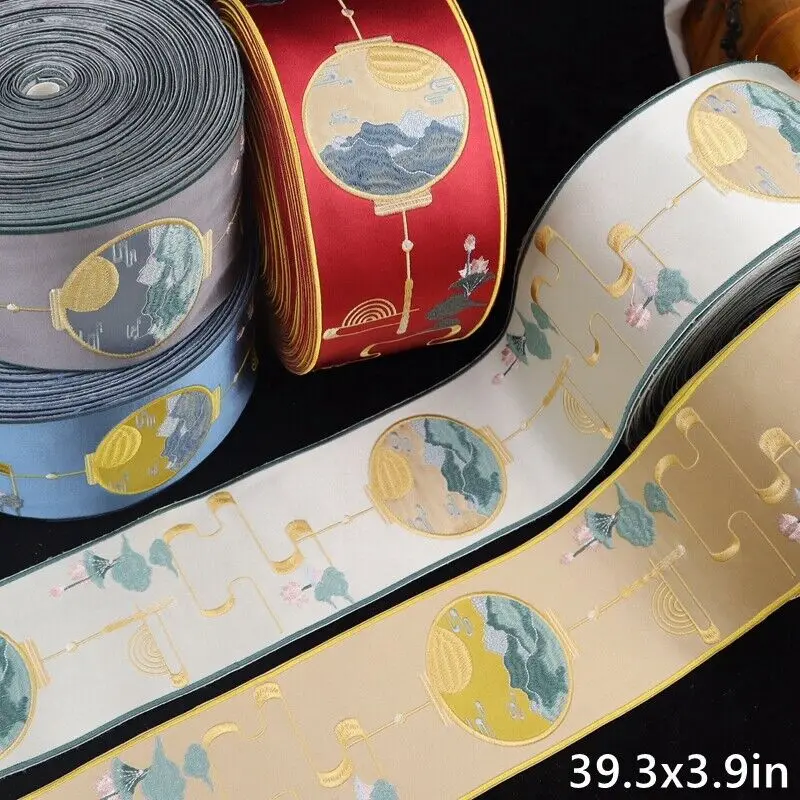 Chinese Embroidered Webbing Retro Embroidery Lace Trim For Diy Hanfu Costume Cushion Curtain Decor Ribbon Accessories