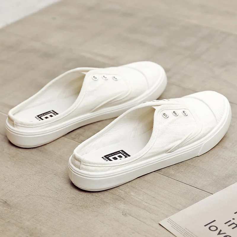 2380 white half slippers