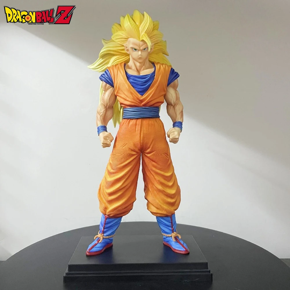 

31,5 см/12,4 дюйма, аниме Dragon Ball, фигурка SSJ3 Goku, фигурки героев, статуя из ПВХ, настольные украшения, коллекция моделей, игрушки, подарки