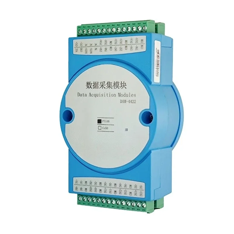16-Channel PT100 Thermal Resistance, Input Temperature Acquisition Module Transmitter To RS485