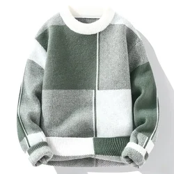 Round Collar Crewneck Long Sleeve Thick Knitwear Original Autumnr and Winter Pullover Man Casual Y2k Knitted Sweaters for Men