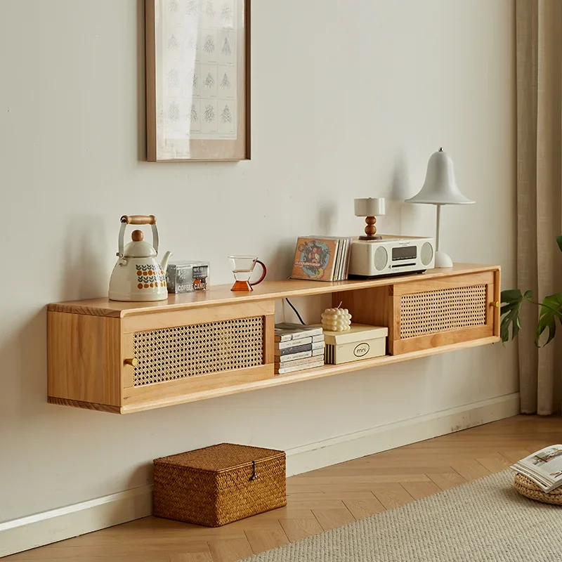 

Modern Tv Stand Living Room Mobile Glass Floating Solid Wood Tv Shelf Living Room Luxury Floor Mueble Salon Blanco Furniture