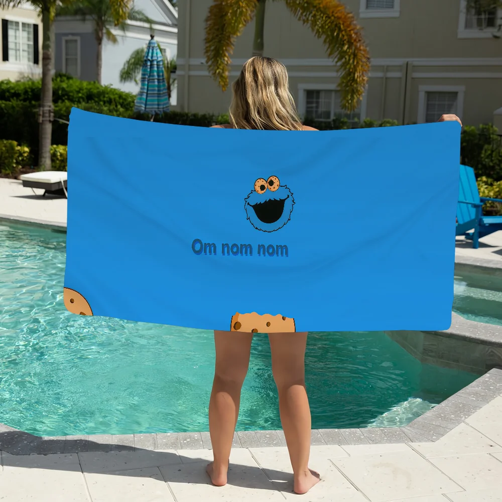 Cartoon C-Cookie M-Monster Towel Gift For Travel Gym Sauna Travel Spa Shower Camping Quick Dry Sports Beach Towels Soft Pool