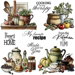 Mangocraft Home Cooking Kitchen Accessories Clear Stamps DIY Scrapbooking Supplies Silicone Stamp For Card Making Albums Decor