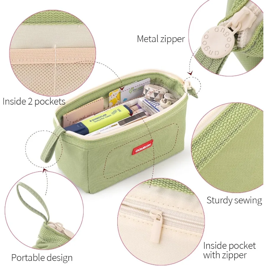 Пенал большой вместимости с несколькими отделениями для школьников, подростков и взрослых; идеально подходит для организации ручек, карандашей e