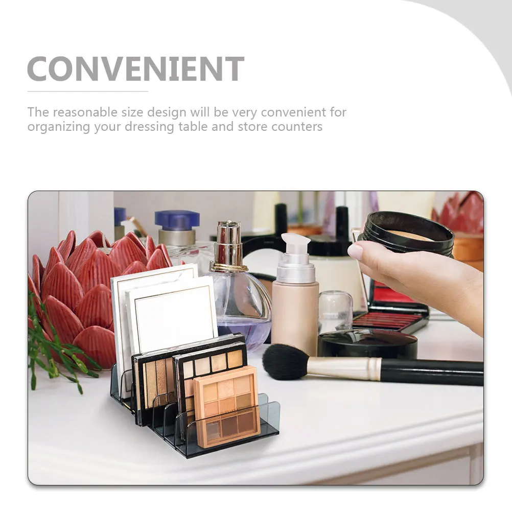 

Plastic Eyeshadow Holder Organizer Multi-Compartment Durable Rack Makeup Stand Countertop Organizer Makeup Storage Box
