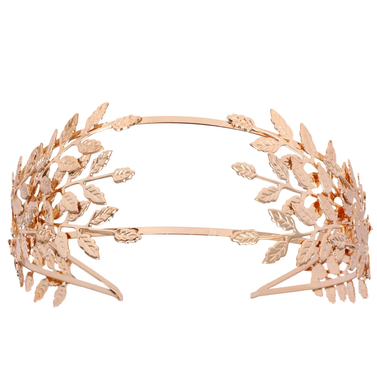 

Baroque Headdress Hair Hoop Alloy Leaf Decorations Gifts Brides Friends Photo Props Masquerade Party Accessories Golden Hair