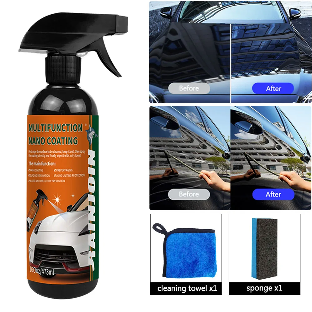 

Ceramic Coating Car Nano Crystal Hydrophobic Coating Agent Anti-Scratches Car Wax Spray Polishing Coating Liquid Paint Care