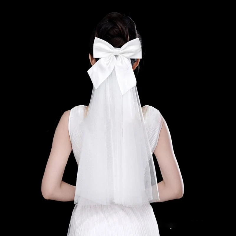 

Elegant Bridal Veil Sheer Tulle Bridal Engagement Party Taking Photo Supplies 15UB