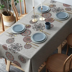 Toalhas de mesa laváveis antimanchas, acessórios para decoração de mesa, estilo nórdico, pano para festa do chá e eventos