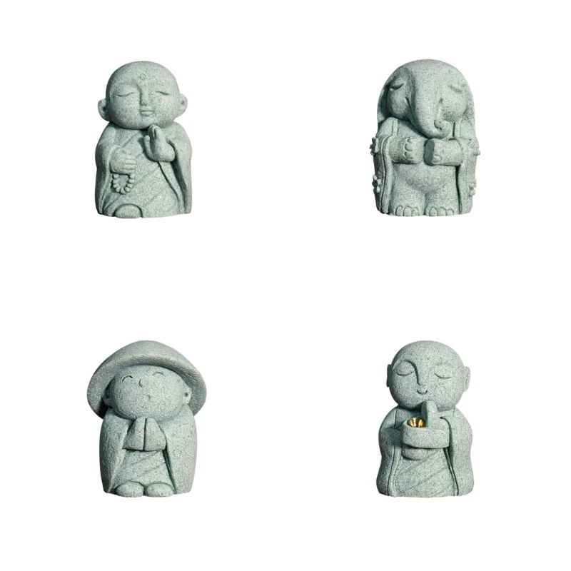 

Aquariums Jizo Monk Landscape Hideouts Statue Plastic Aquariums Decorations Art Crafts Habitat Ornaments