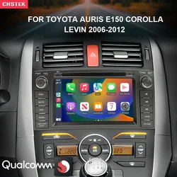 CHSTEK Qualcomm Car Radio Android 13 For Toyota Auris E150 Corolla Levin 2006-2012 Carplay WIFI 4G Bluetooth GPS DSP Auto Stereo