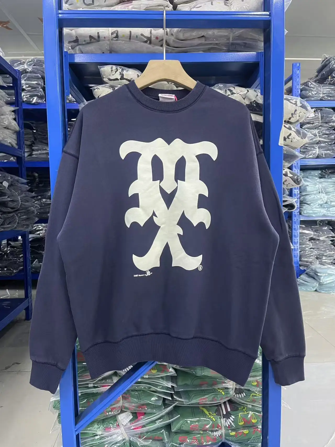 

High Quality SSSAINT LOUIS Round-neck Sweatshirt Washed Fashion Men Women Cotton Japan Style Vintage