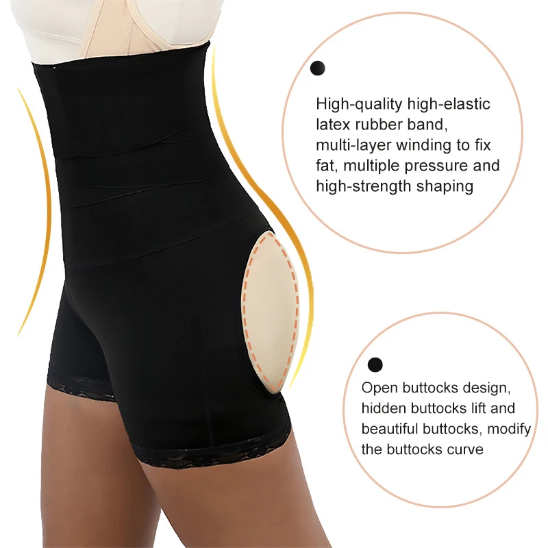 High Waist Trainer Butt Lifter Shapewear Body Shaper Panties Shorts Slimming Fajas Women Tummy Control With Bandage Wrap Belt