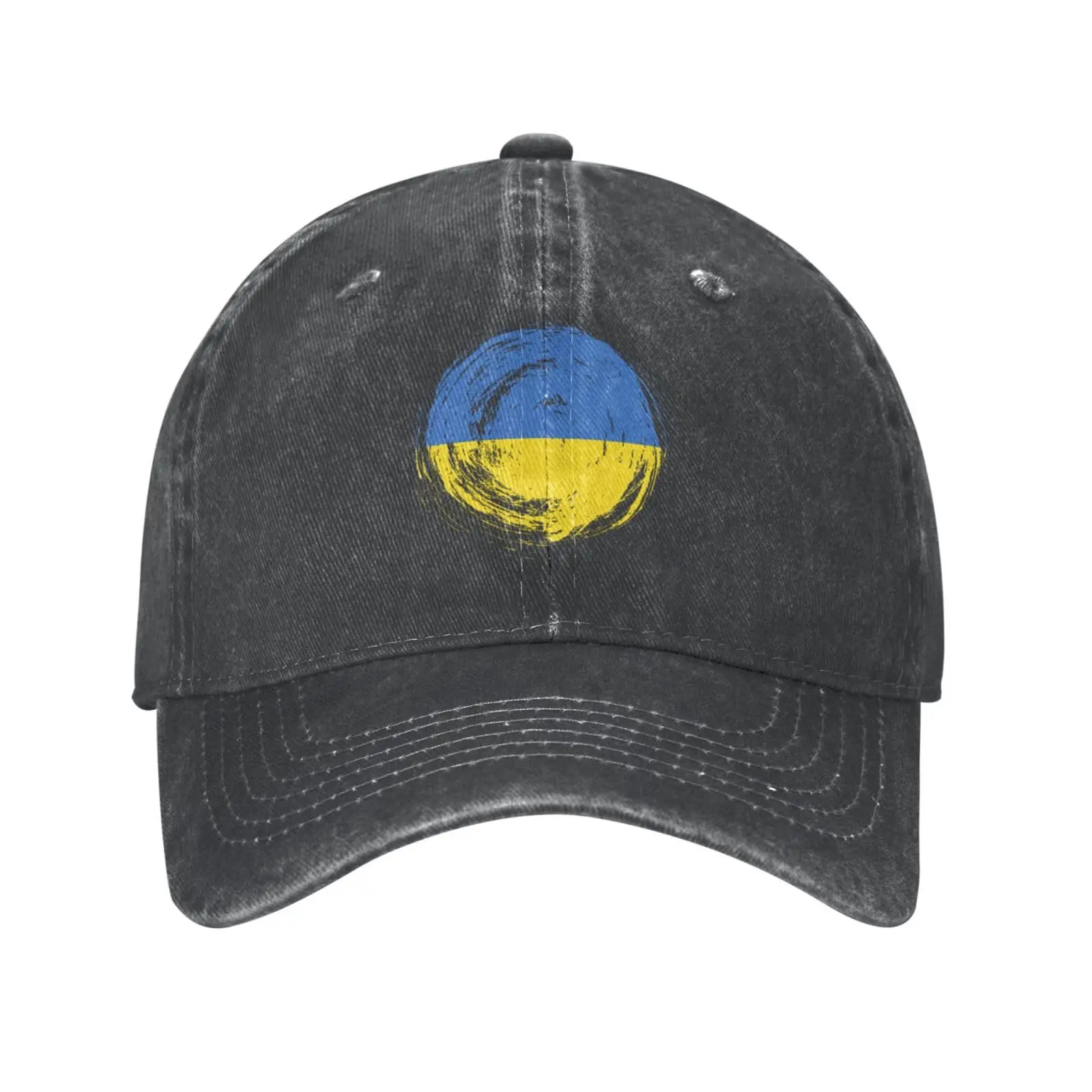 Baseball Cap Vintage Circle Ukraine Flag Classic Retro Casquette Snapback Trucker Flat Bill Brim Hats for Men Women