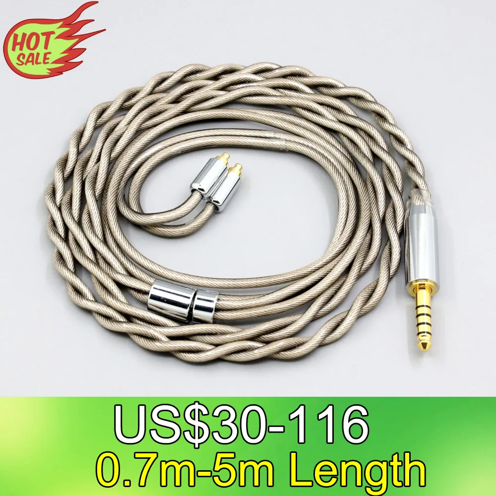 

LN007850 Type6 756 core 7n Litz OCC Silver Plated Earphone Cable For AKG N5005 N30 N40 MMCX 2 core 2.8mm