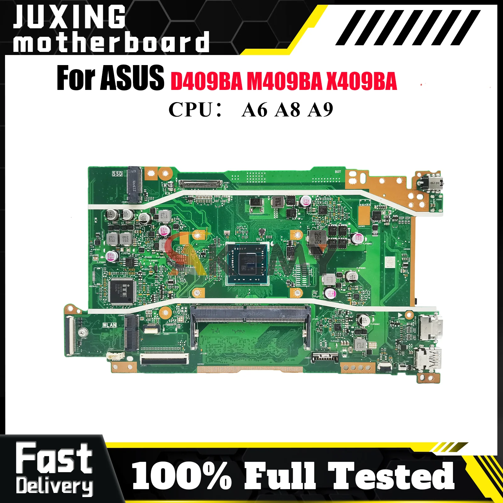 

X409BA Laptop Motherboard For ASUS VivoBook X409B X409BA D409BA M509BA M409BA D509BA Mainboard With A6 A8 A9 CPU 100% tests OK