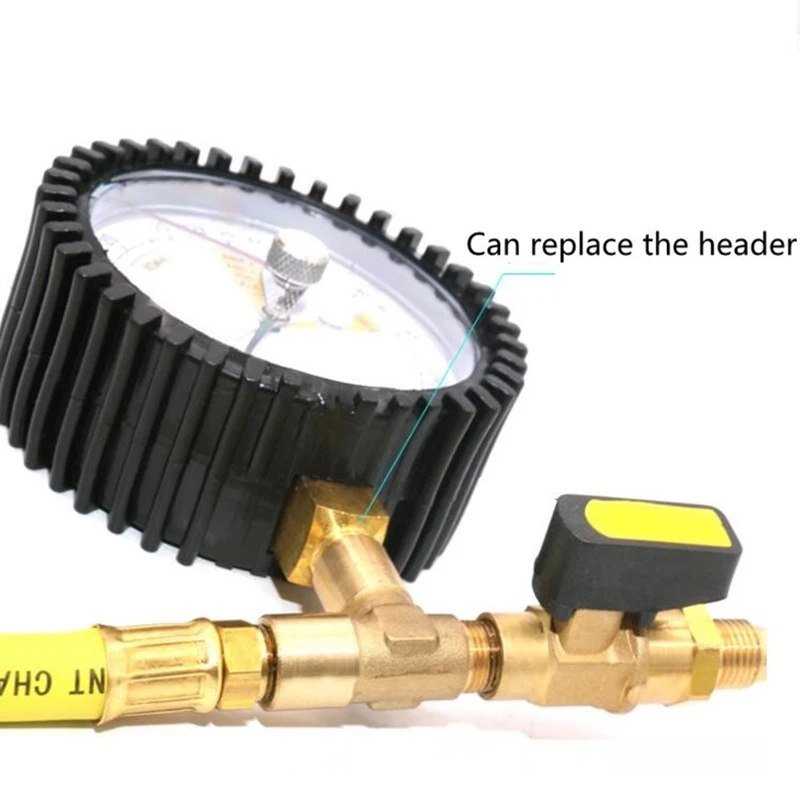 Air Conditioning Refrigeration Test Nitrogen Pressure Gauge Simple Refrigerant Table For R134A, R22, R410A