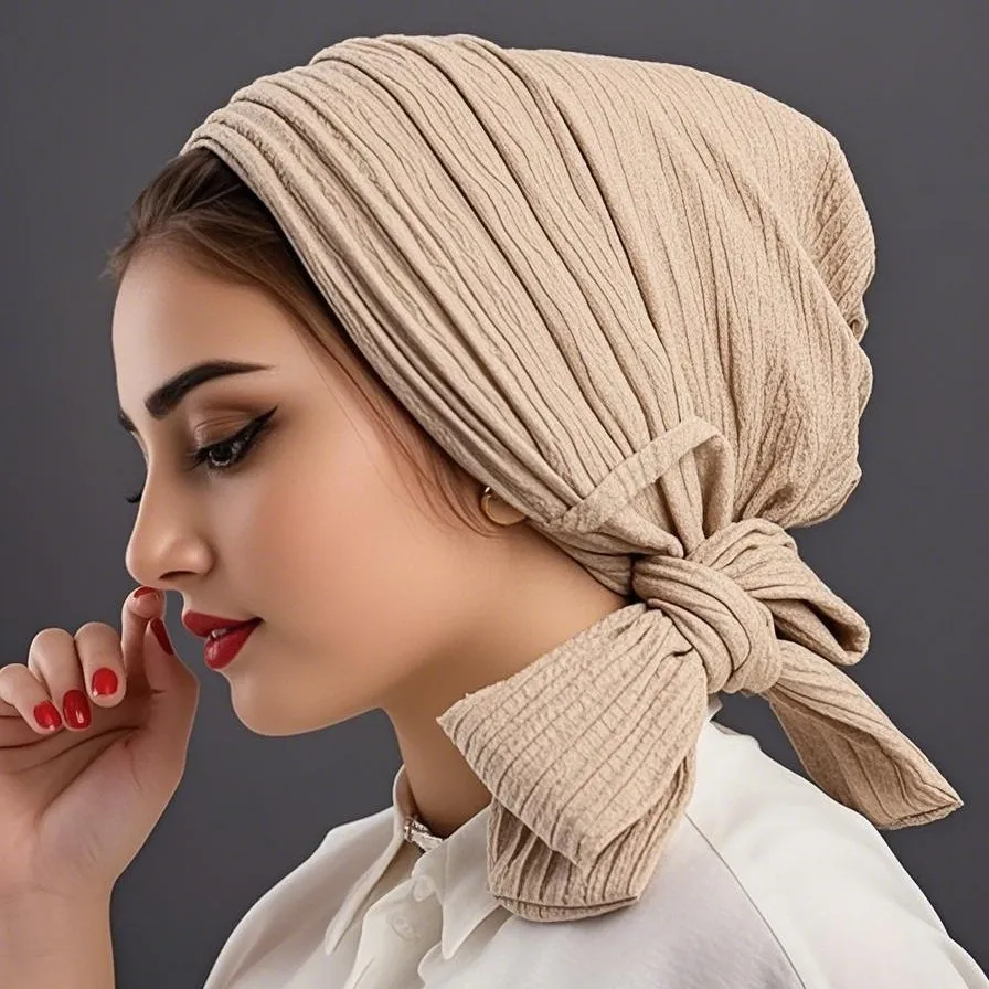 Gorro turbante con nudo de primavera de lujo para mujer, gorro para quimio, pañuelo musulmán para la cabeza, gorro elegante para cubrir el cabello para mujer, Bandana