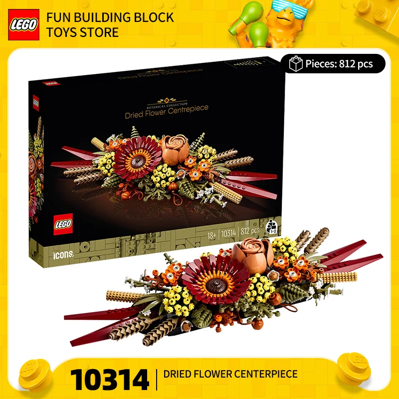 

Lego ICONS Series 10314 Eternal Flower Plant Bouquet Creative Assembly Female Toy Valentine's Day Gift