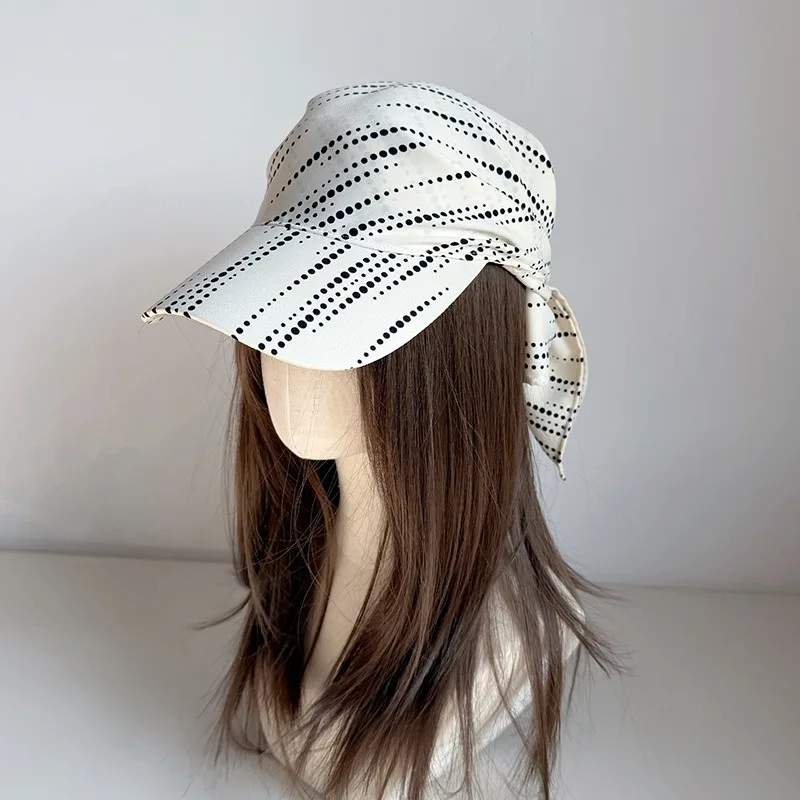 

Niche Irregular Polka Dot Print Headscarf Hat for Men and Women Spring and Summer Trend Travel Sunshade Strap Baseball Caps