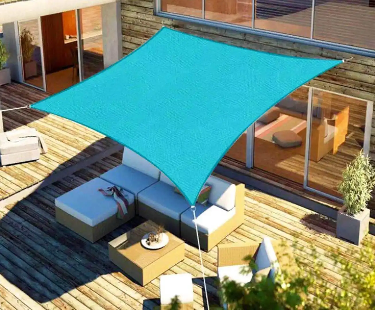 Sunshade waterproof square rectangular garden canopy terrace swimming pool canopy sunshade board camping canopy sunshade cloth