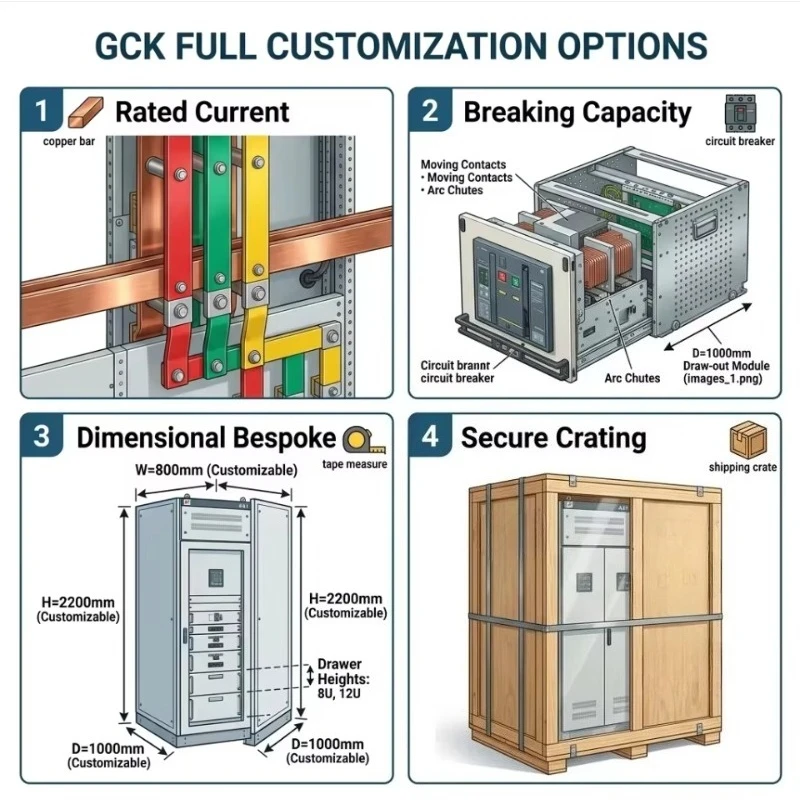 Electrical Equipment Main Switch Cabinet GCK 4000A Low Voltage Power Distribution Unit IP30 for Industrial Large view 2