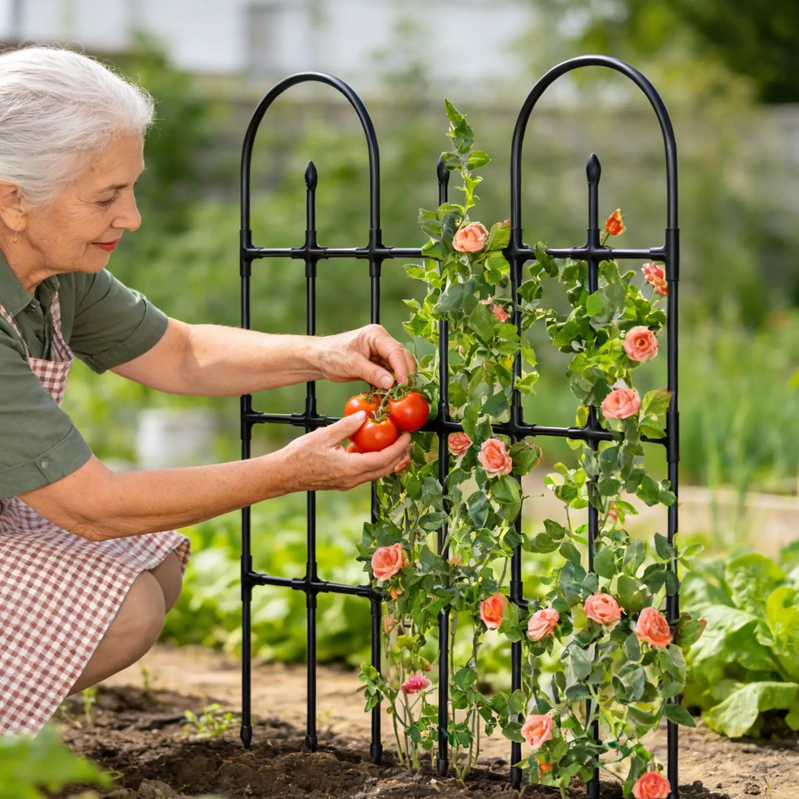 

Garden Trellis For Climbing Plants Metal Plant Support Vertical Growth Trellis Vine Support Stakes For Garden Balcony Backyard