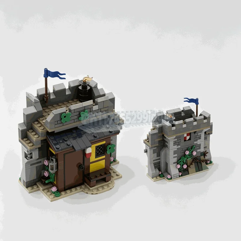 535PCS Barrack Castle Expansion Model MOC Creative Medieval Architecture Building Blocks Assembly Educational Collectible Gifts
