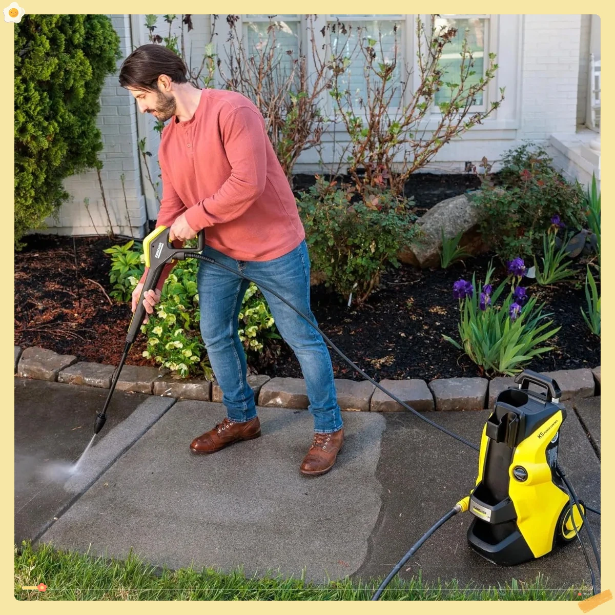 Pressure Washer, 32 ft. Hose,Max 2500 PSI,  2 Spray Wands - 1.55 GPM，K5 Power Control,