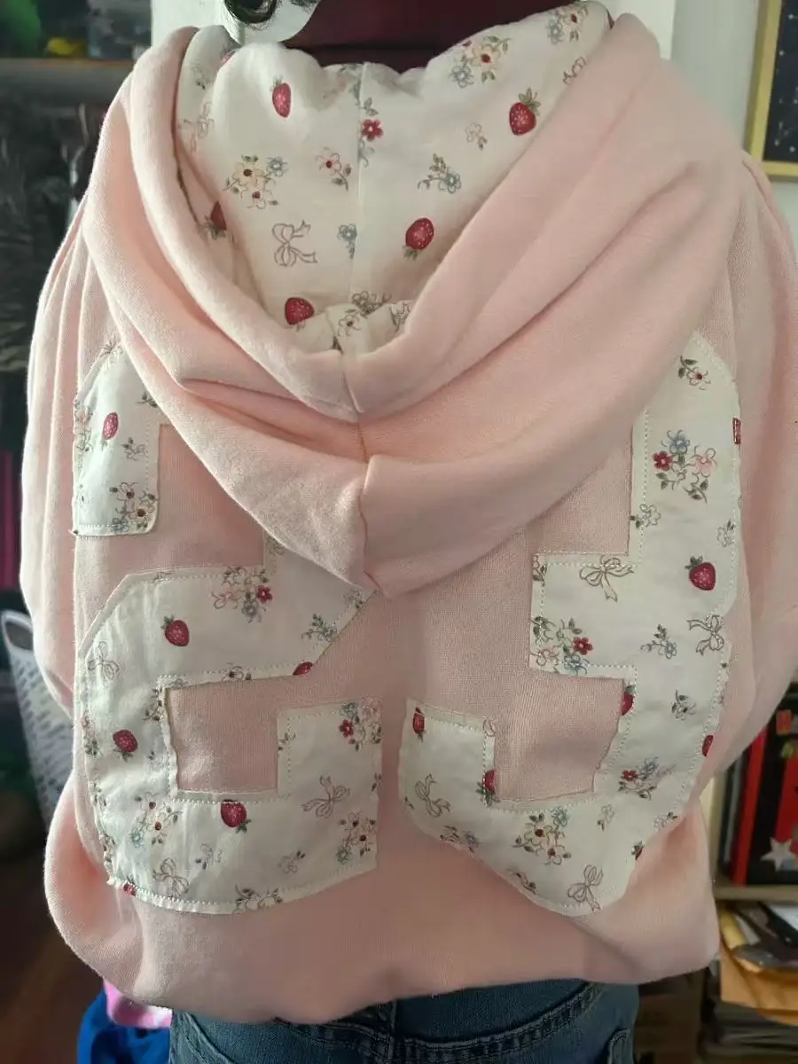 Осень 2021, Y2K, уличная толстовка в стиле Харадзюку в стиле ретро с мультяшным буквенным дизайном, большие размеры, женская повседневная свободная спортивная одежда с длинными рукавами